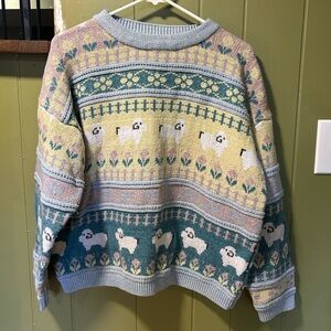 Jesus Candy Multicolor Vintage Knit Sweater